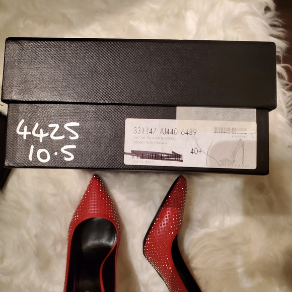 YSL Paris Studded Pointed-Toe Pump, red/Silver - Picture 3 of 16